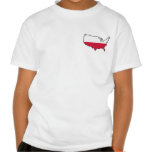 Kids' White T-Shirt: Polish in USA t-shirts