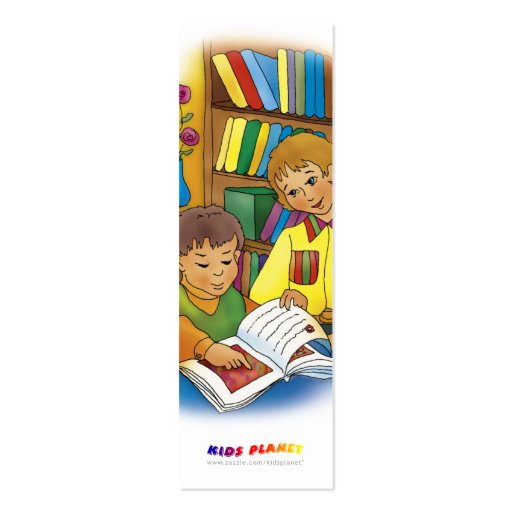 Kids with book - bookmark for everyone! business card