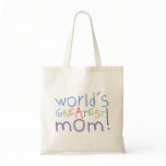 Kids World's Greatest Mom Cotton Canvas Tote Bag bags