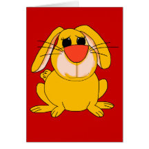 Kids Yellow Bunny Greeting Card