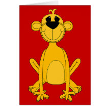 Kid's Yellow Monkey Greeting Card