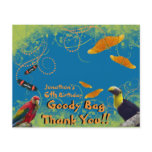 Kids Zoo Birthday Goody Bag Topper flyers