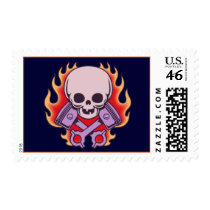 Kidskull & Crossed Pistons Postage Stamps