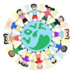 KidsLoveGlobe Round Sticker
