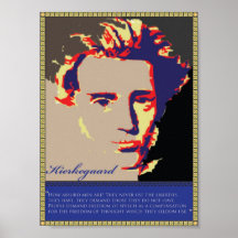 Kierkegaard Faded Poster