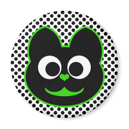 KiKi Kat Green Fridge Magnet KiKi Kat Green Fridge Magnet