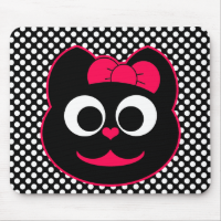 KiKi Kitty Pink Mouse Pads