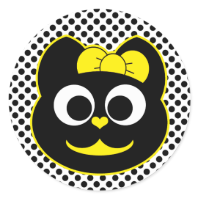 KiKi Kitty Yellow Sticker