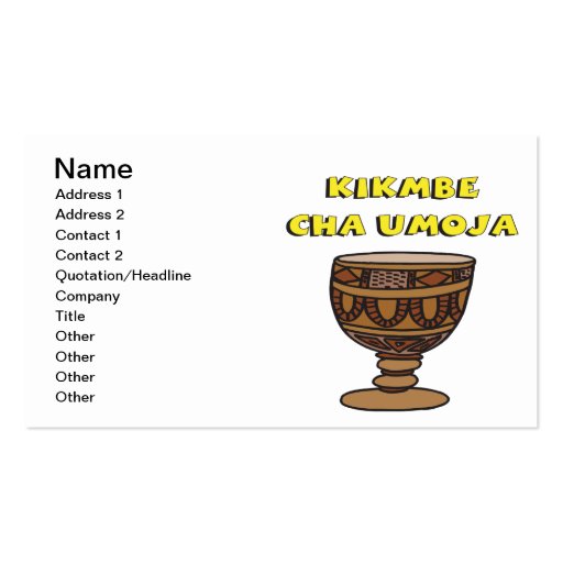 Kikmbe Cha Umoja Business Card