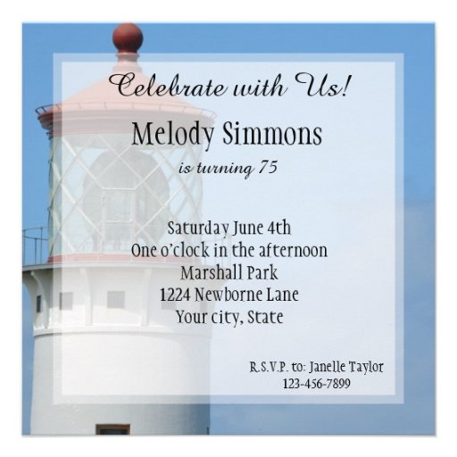 Kilauea Lighthouse Invitations
