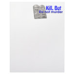 Kill But Do Not Murder Custom Letterhead