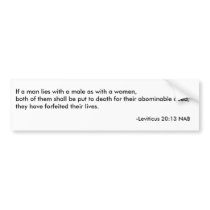 Kill Homosexuals Bumper Sticker