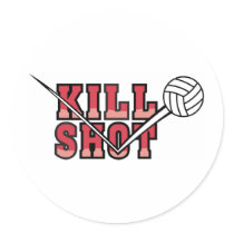 Kill  Shot Volleyball Stickers