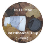 Kill the Cardboard Cup leaf stickers