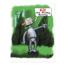 Kill the Fluffy Bunny Postcard postcards