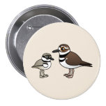 Killdeer & Chick Round Button