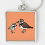 Killdeer & Chick Premium Square Keychain