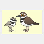 Killdeer & Chick Rectangle Sticker
