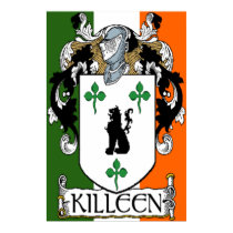 Killeen Coat of Arms Irish Flag Print by irishcountry Killeen Coat of Arms Irish Flag Print