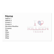 Killeen, Texas Business Card Templates