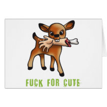 Killer Bambi Fuck Greeting Cards