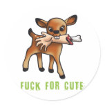 Killer Bambi Fuck Round Stickers