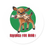 Killer Bambi Round Stickers