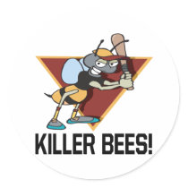 Killer Bees Round Stickers