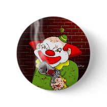 Killer Clown Button by psychoclowns Killer Clown Button