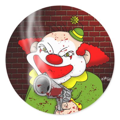 Killer Clown Stickers by psychoclowns