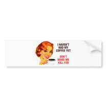 Killer Coffee Bad Girl bumper stickers