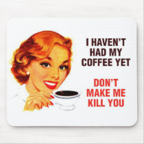 Killer Coffee Bad Girl Mouse Pads