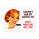 Killer Coffee Bad Girl Postcards