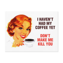Killer Coffee Bad Girl postcards by PreciousDesigns Killer Coffee Bad Girl postcards