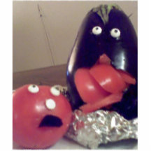 Killer Eggplant Sculpture Cut Out