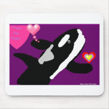 Killer of a Valentine Whale gift collection Mouse Pads