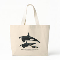 Killer Whale Family Beach Bag
