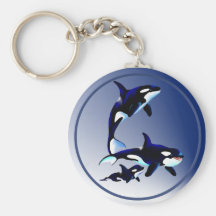 Killer Whale Family Keychains