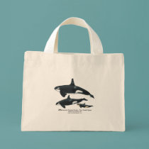 Killer Whale Family Striped Bag bags