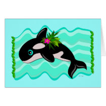 Killer Whale Swimming cards