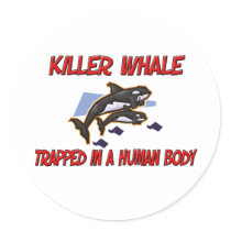 Killer Whale trapped in a human body stickers