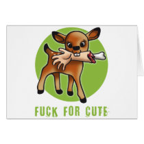 Killers Bambi Fuck green Greeting Cards