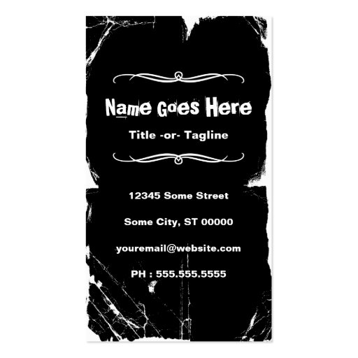 killing me softly business card template (back side)