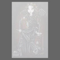 "Killing Time" Gothic School Girl Fairy Stationery