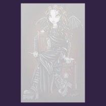 "Killing Time" Gothic School Girl Fairy Stationery