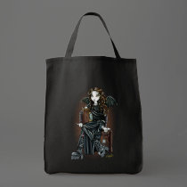 "Killing Time" Gothic School Girl Fairy Tote bags