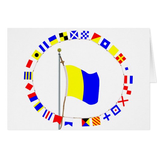 Kilo Nautical Signal Flag "I wish to communicate" Card Zazzle