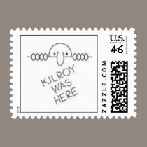 Kilroy was here... on a stamp...