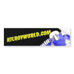 Kilroyworld Space Logo Bumpersticker Bumper Sticker