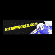Kilroyworld Space Logo Bumpersticker Bumper Sticker